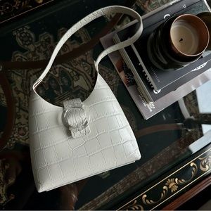 IMAGO-A Croc Lucite Shoulder Purse